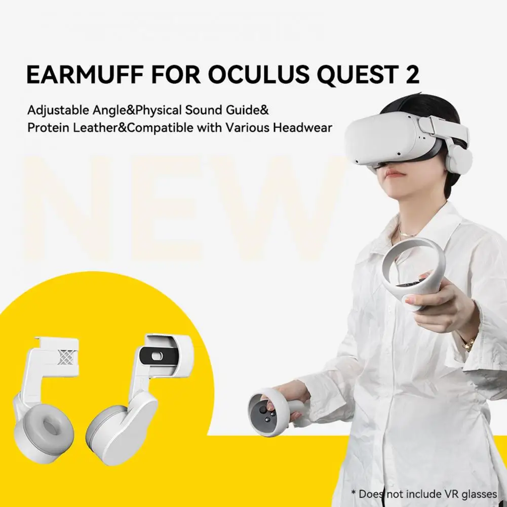 

Lightweight 1 Pair Great VR Headphone Noise-cancelling Ear Protector Dust-proof Net Earmuff Skin-affinity for Climbing