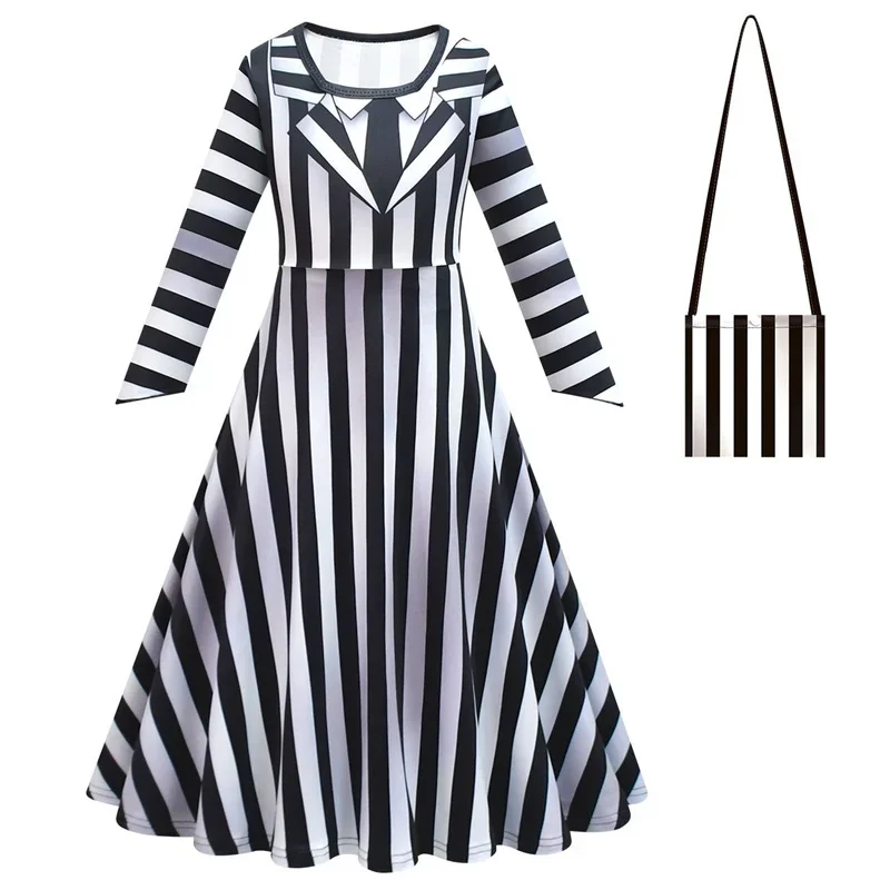 Детские костюмы для косплея на Хэллоуин B-BeetleJuice 2 праздничное платье тему фильмов