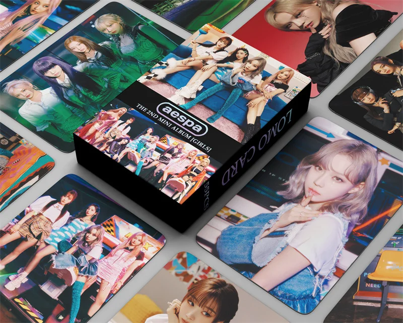 

55 шт./компл. оптовая продажа Kpop Aespa Lomo Card новый альбом для девочек фото печать открыток постер картина Поклонники подарки коллекция
