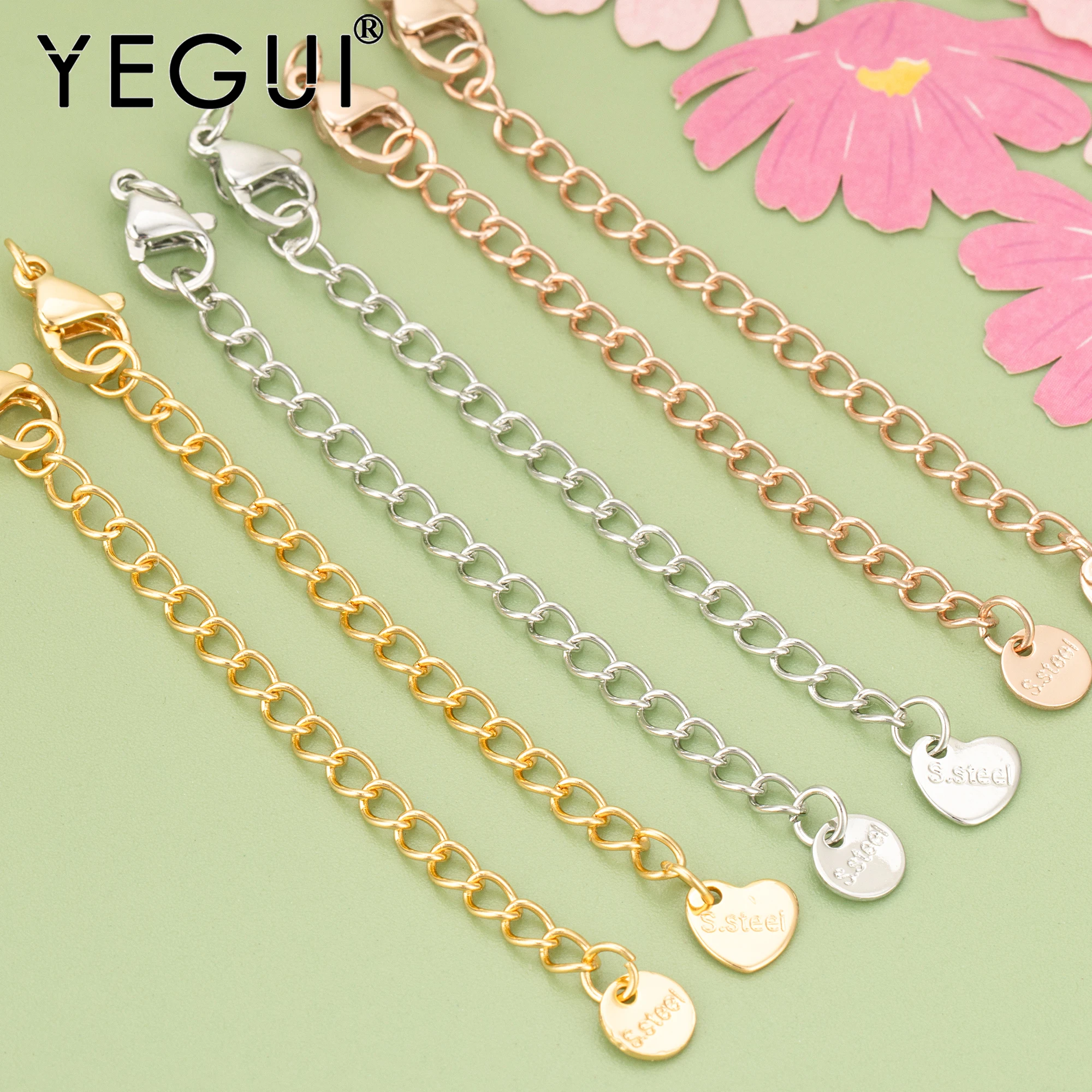 YEGUI 10 шт./лот MG21 ювелирные аксессуары нержавеющая сталь розовое золото ручная