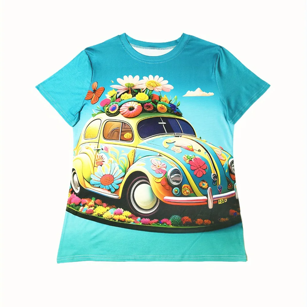 Повседневная футбольная рубашка для женщин с круглым вырезом и короткими