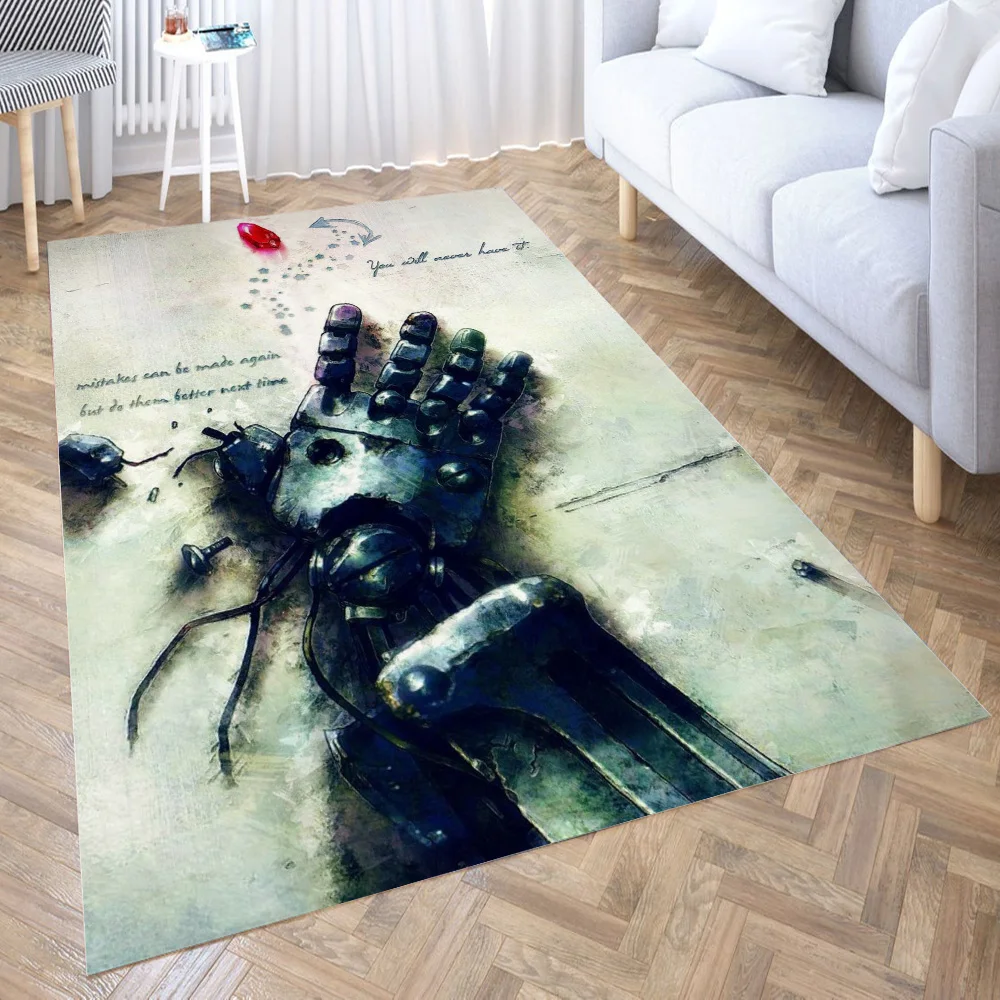 

Full Metal Alchemist Area Rug for Living Room Floor Mat Carpet for Bedroom Bedside Entrance Doormat Anti-slip Home Decor