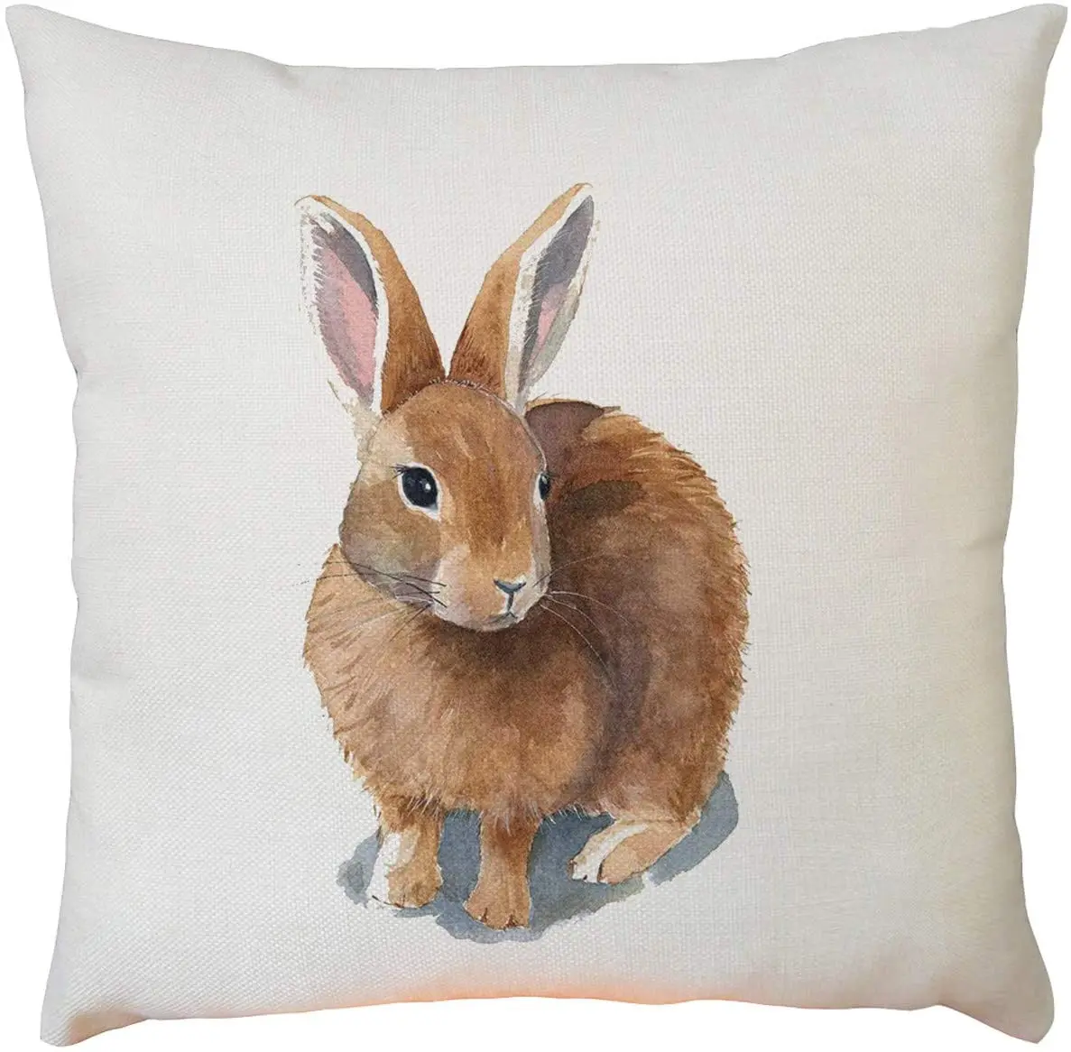

cEaster Decorations Pillow Covers Watercolor Easter Bunny Print Cotton Linen Spring Season's Sofa Bed Throw Cushion Cover