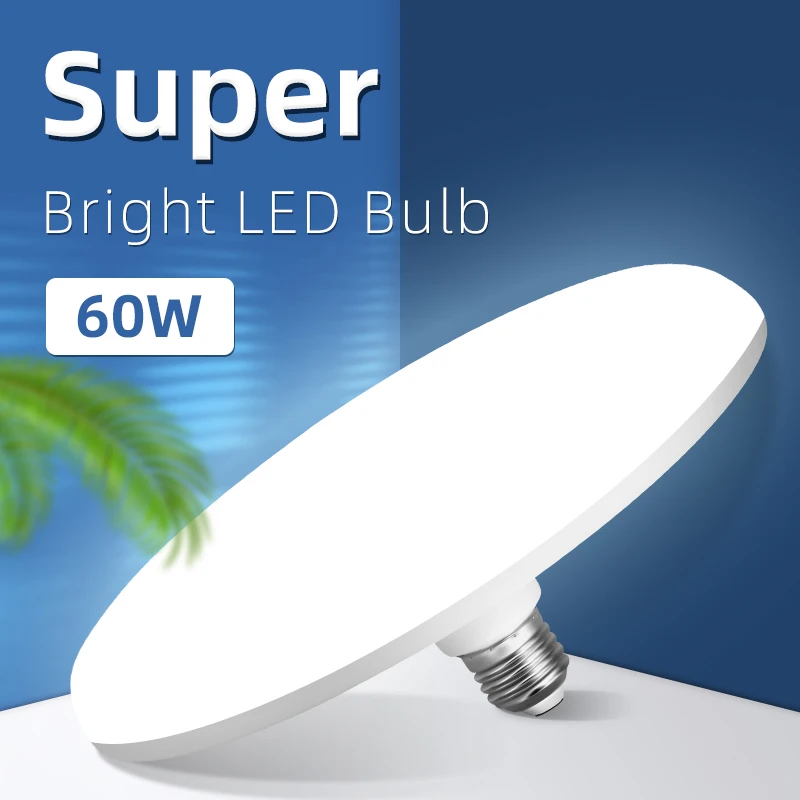 

LED E27 Bulb White Light 220V UFO Lamp 20W 40W 50W 60W Bombillas Ampoule Bulb Light for Kitchen Living Room Home Lighting Source
