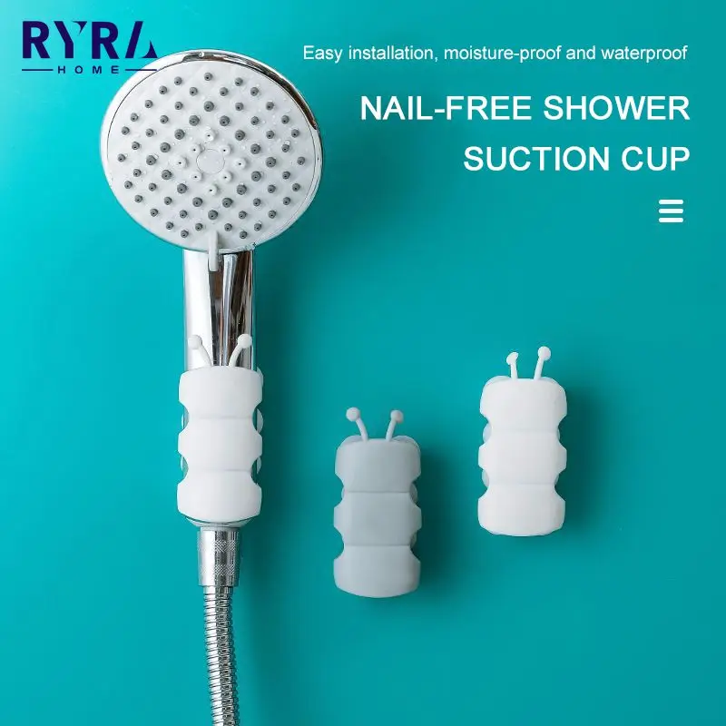 

Настенный силиконовый держатель для душа, прочный многоразовый съемный силиконовый держатель для душевой лейки