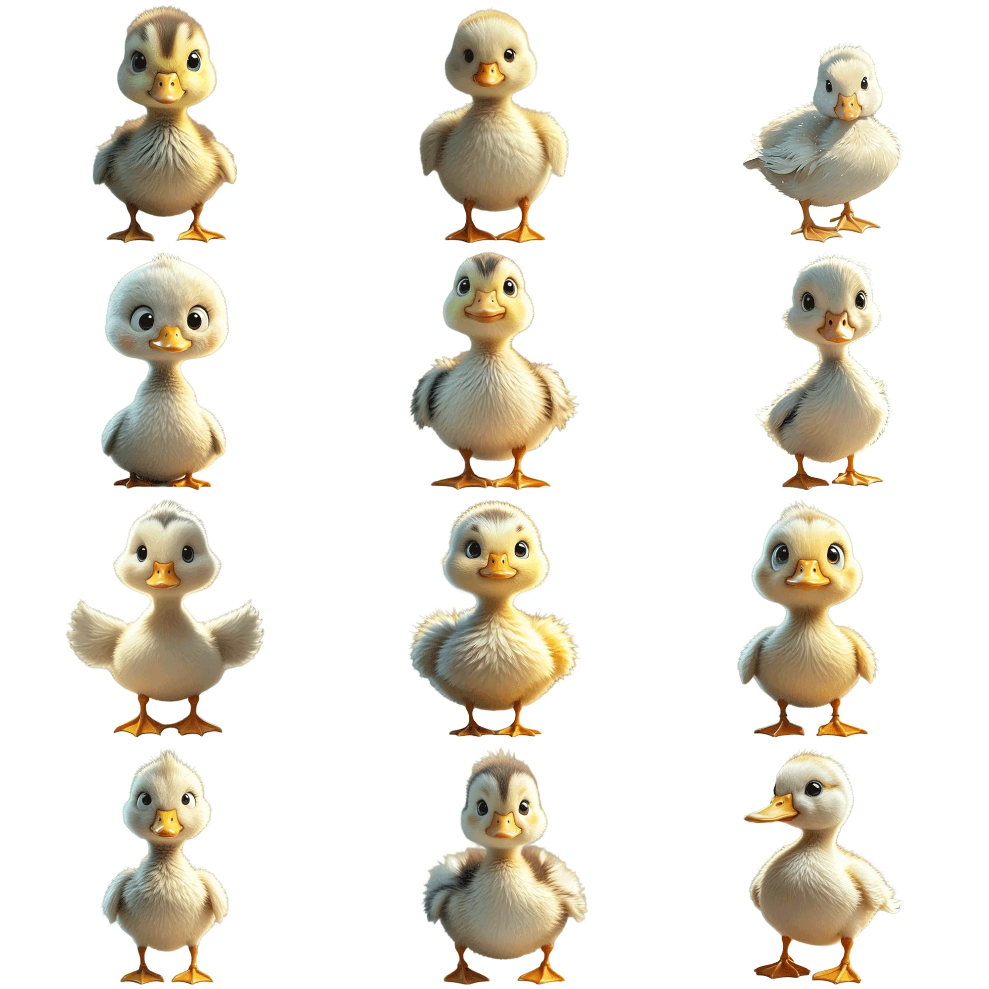 Очаровательные 50 шт. иллюстраций Маленькая утка для скрапбукинга и поделок.