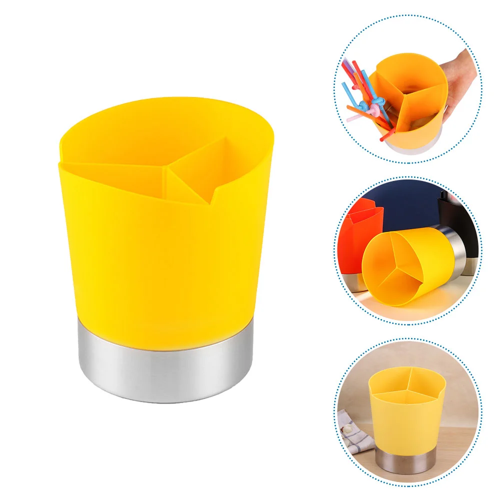 

Utensil Holder Kitchenorganizer Cutlery Silverware Tool Cooking Storage Flatware Chopsticks Container Strawdesktop Bar Drying