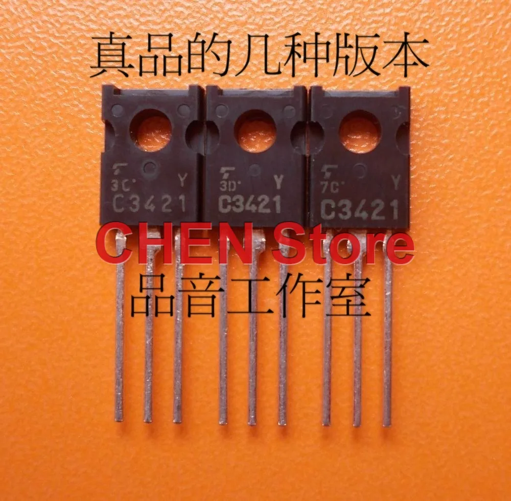 Новинка, оригинальный транзистор 2SC3421-Y TO-126, 10 шт., ресивер, усилитель мощности C3421 Y, средней мощности 2SC3421, 120 В, 1 А, 10 Вт