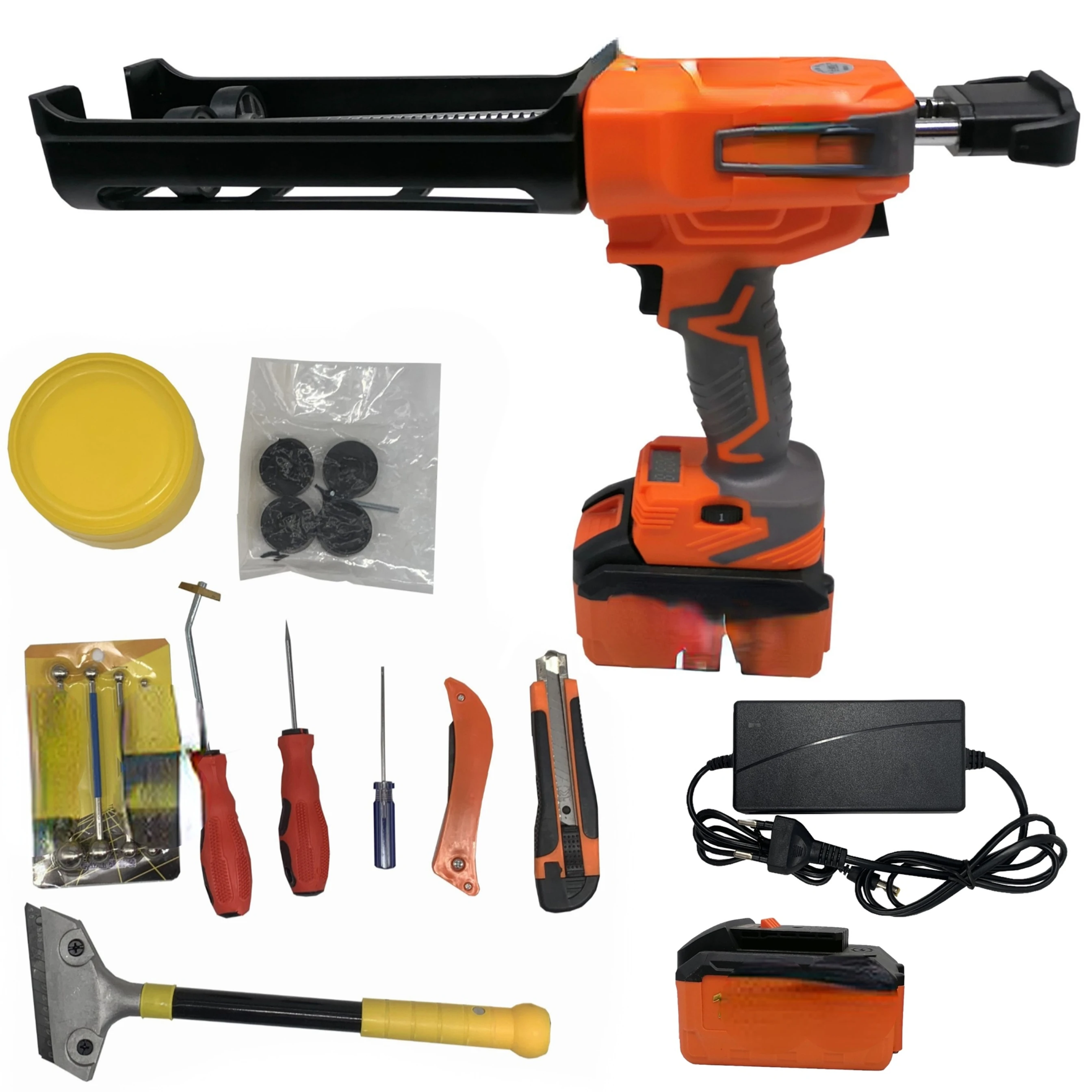 

High Quality Wholesale Cordless Lithium Electric 6 Speed Double Pipe Brushless Caulking Silicon Gun