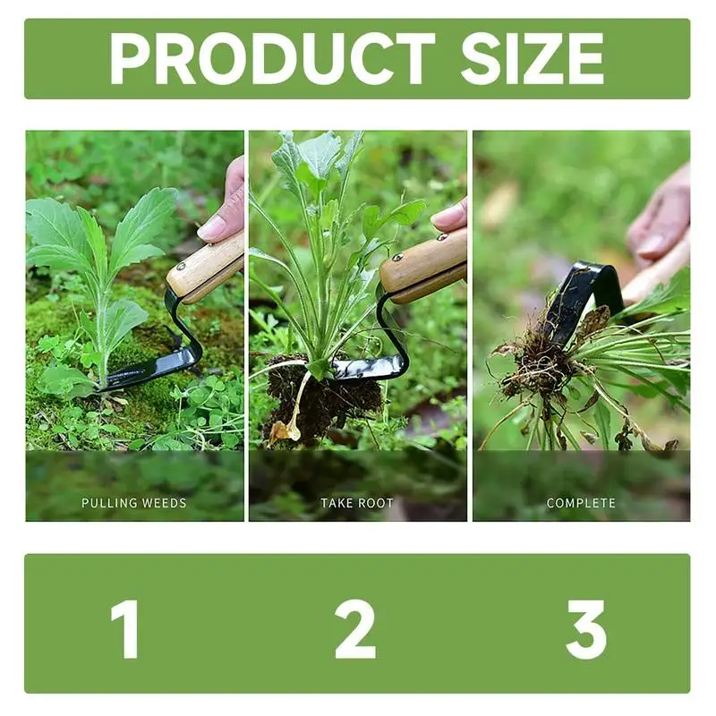 Садовая ручная вилка для копания сорняков с удобной деревянной ручкой стальной