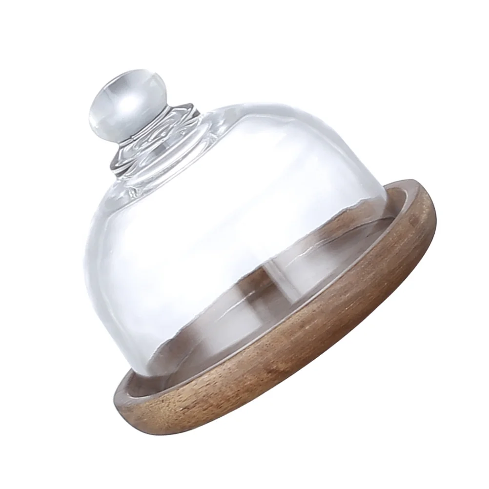 

Cakecover Dome Platetray Dessert Standlid Display Serving Clear Round Holder Mini Wood Ceramic Coverswooden Table Cloche