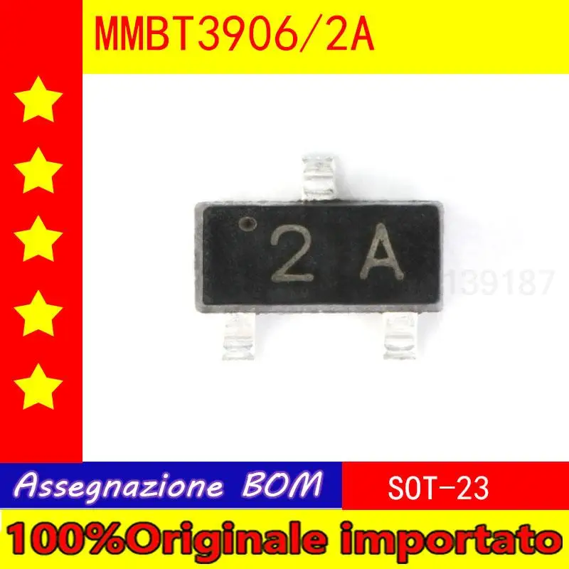 100 шт./лот оригинальный Триод SMD MMBT3906 SOT - 23 трафаретная печать-40 В/2 a - 200 мА