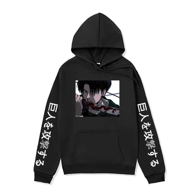 

Attack on Titan Hoodie Anime Oversized Sweatshirts Printed Streetwear Fleece Hoodies Casual Loose Men's Clothes Women