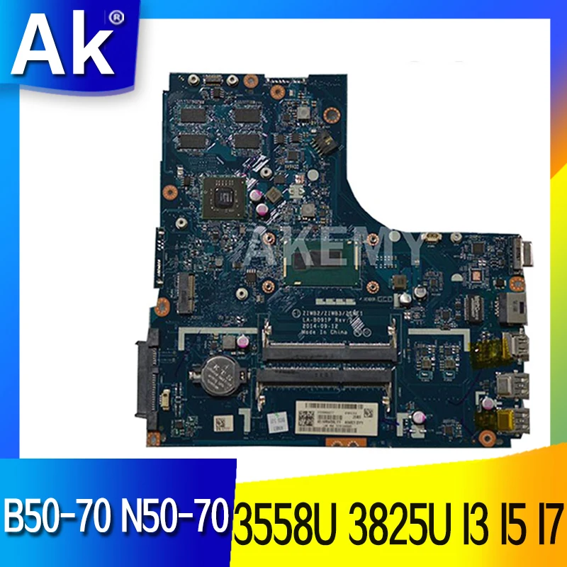 

LA-B091P материнская плата для Lenovo B50-70 материнская плата для ноутбука CPU 3558U 3825U I3 I5 I7 CPU R5 M230 2G GPU DDR3