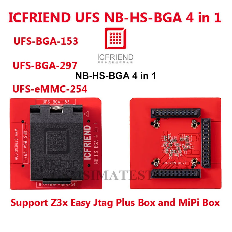 Адаптер ICFRIEND mipi nb pro box и UFS 153 297 254 eMMC |