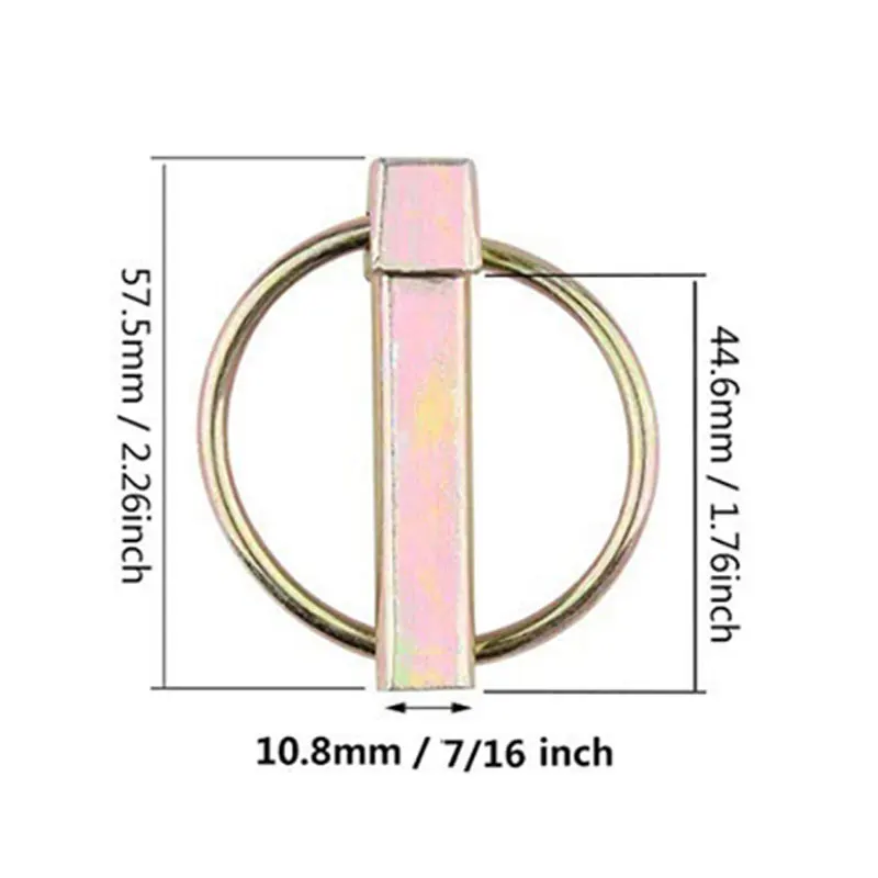 

8 шт. 5/16 рычажный штифт с кольцом, сверхмощные безопасные фиксирующие стопорные штифты для сельскохозяйственных тракторов, прицепов, грузовиков, аксессуаров для косилок