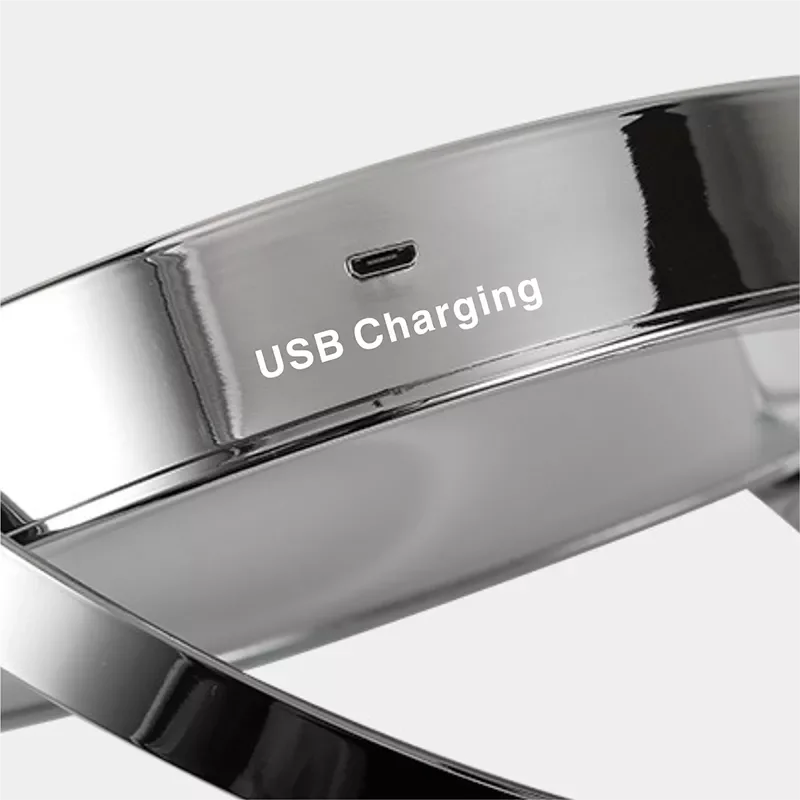 

Folding Arm Extend Bathroom Mirror With LED Light 7 Inch USB Charging Wall Mounted Double Side Smart Cosmetic Makeup Mirrors