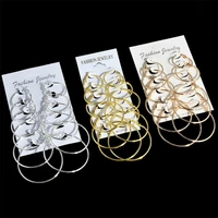 fashion korean gold color big hoop earrings for women girl trend summer 2022 circle piercing earring trend beach party jewelry
