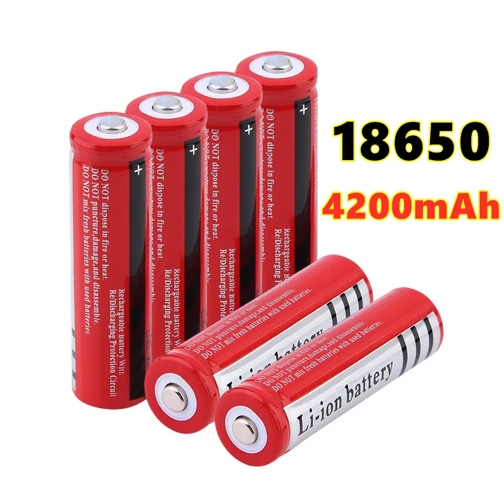 

2-20 PCS 18650 Batterie 3,7V 4200mAh wiederaufladbare Liionsbatterie für Led Taschenlampe Torch Batery Litio