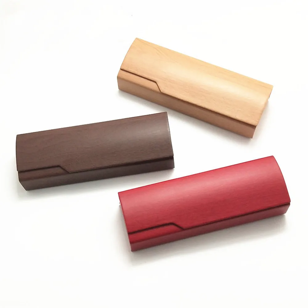 

High Quality Wood Grain Glasses Boxes for Sunglasses Myopia Reading Glasses Storage Case Anti-pressure Spectacle Protector Cover