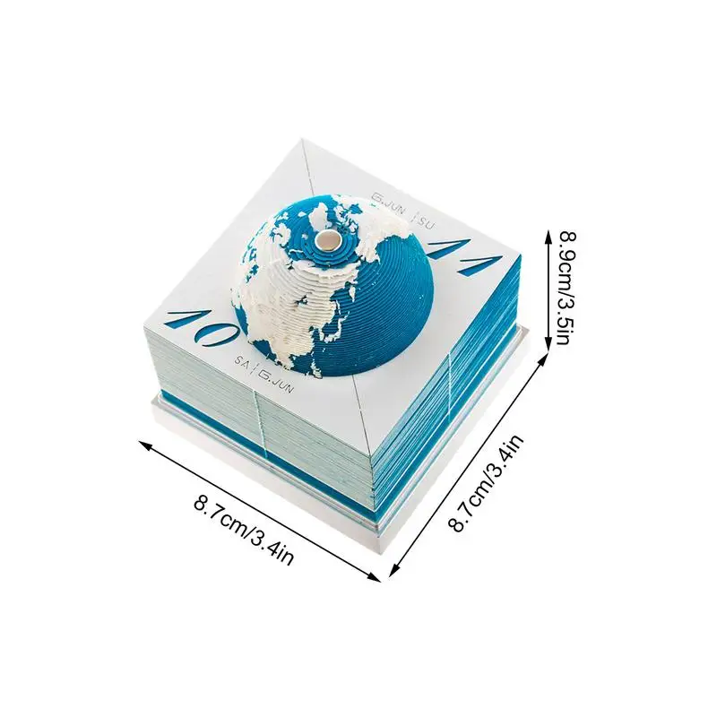 Земляной календарь 3D-календарь 2024 резьба по бумаге художественный блокнот