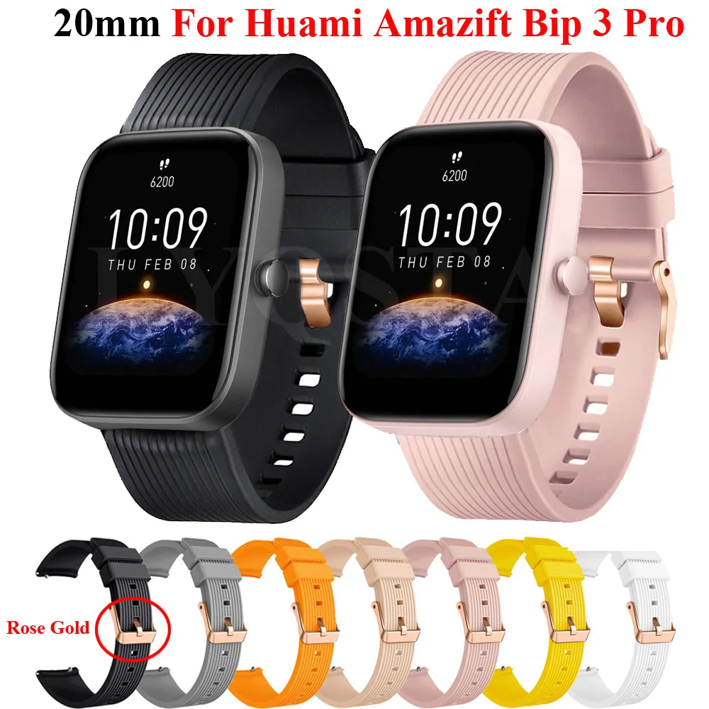 

Ремешок силиконовый 20 мм для смарт-часов Huami Amazfit GTS 4Mini/3, спортивный Браслет Для Xiaomi Amazfit Bip 3/S/U/Pro/GTR 42 мм