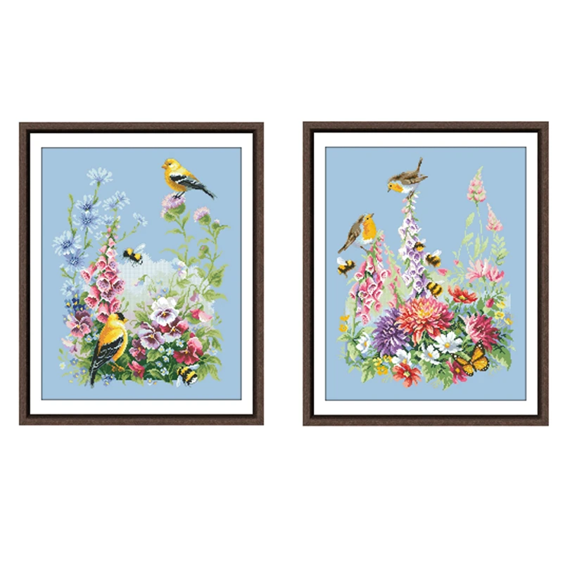 

Summer song cross stitch kit 18ct 14ct 11ct skyblue canvas fabric cloth cotton thread embroidery DIY handmade