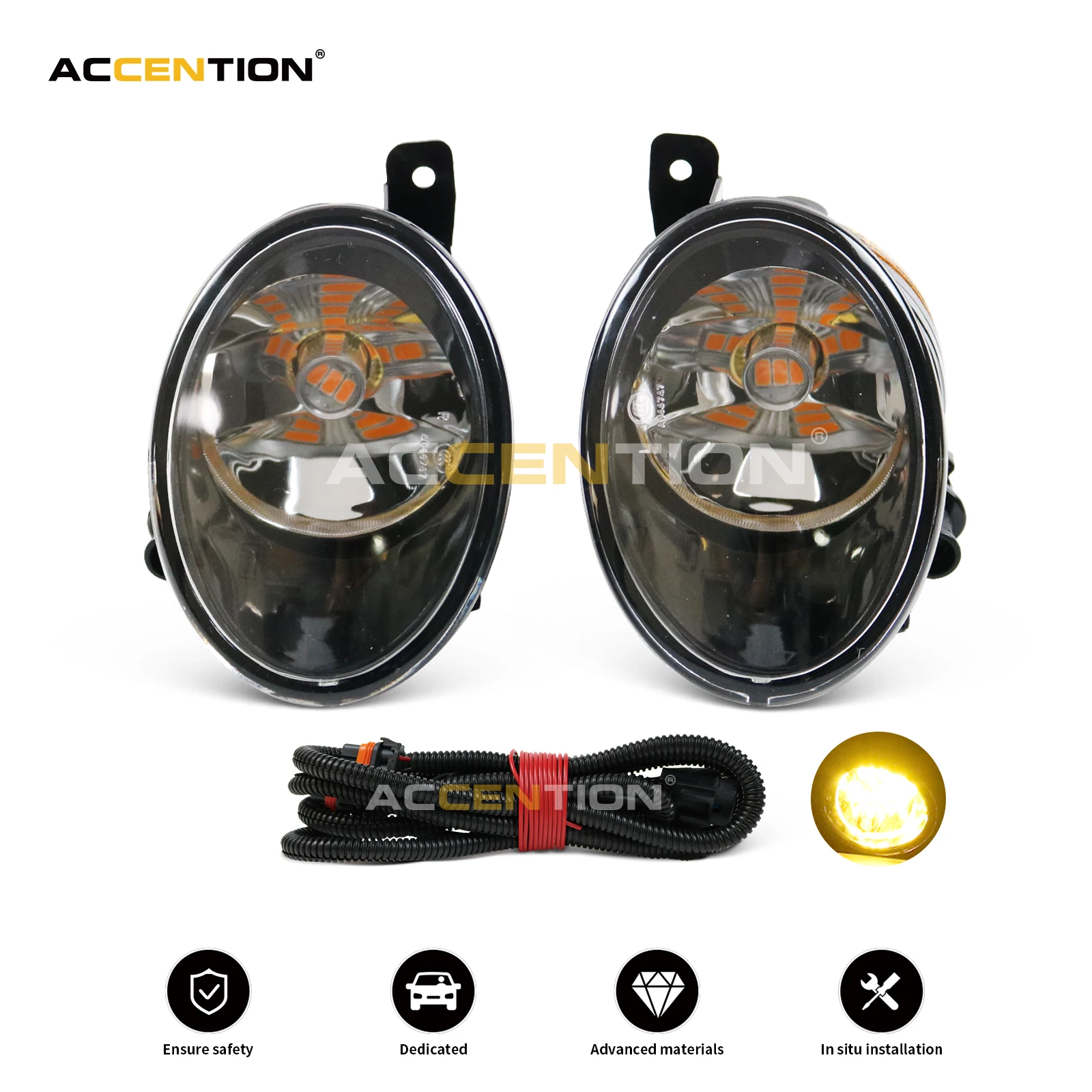 

Светодиодсветильник Противотуманные фары желтого цвета для VW Transporter Multivan Caravelle T5 T6 2010 2011 2012 2013 2014 2015