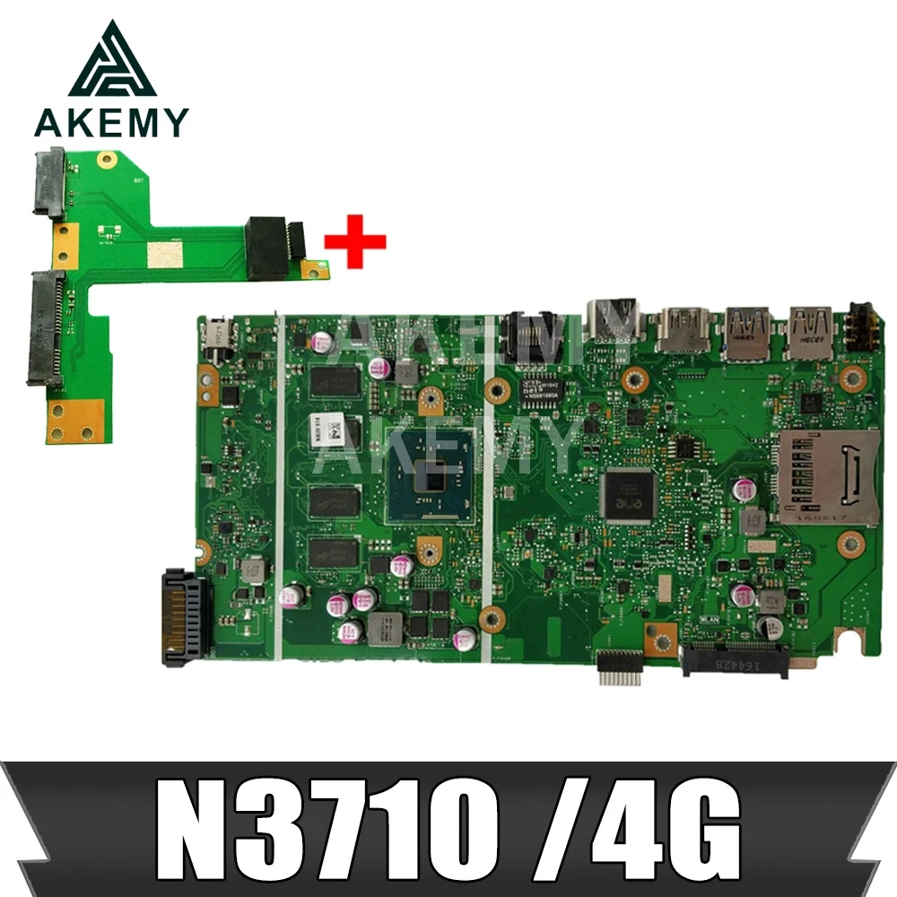 

Материнская плата Akemy для ноутбука ASUS VivoBook Max, системная плата X541NA, протестированная материнская плата X541N 100%, процессор OK N3710, 4 Гб ОЗУ