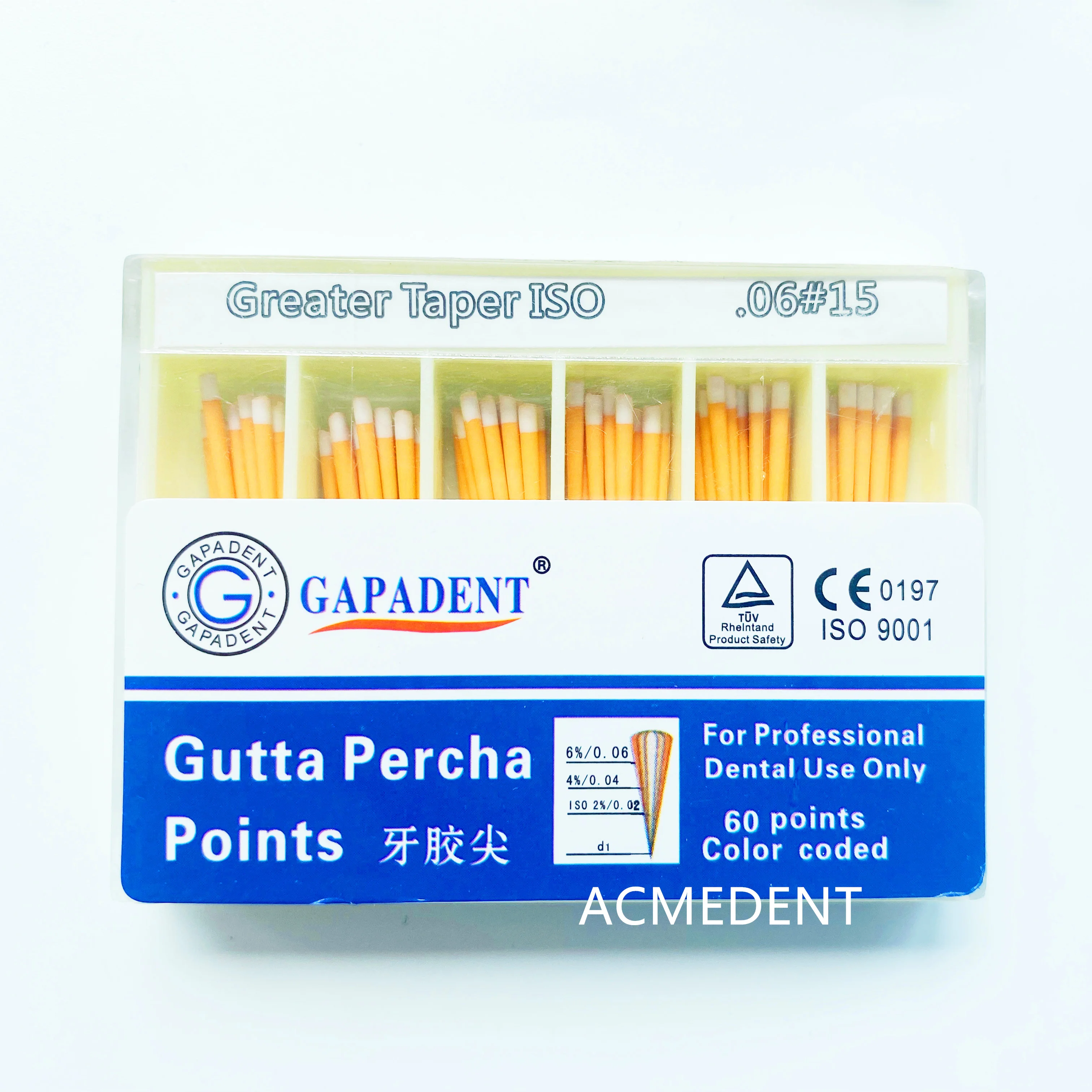 

20Box Dental Absorbent Gutta Percha Points Endo Root Canal 0.06 Taper 15# White