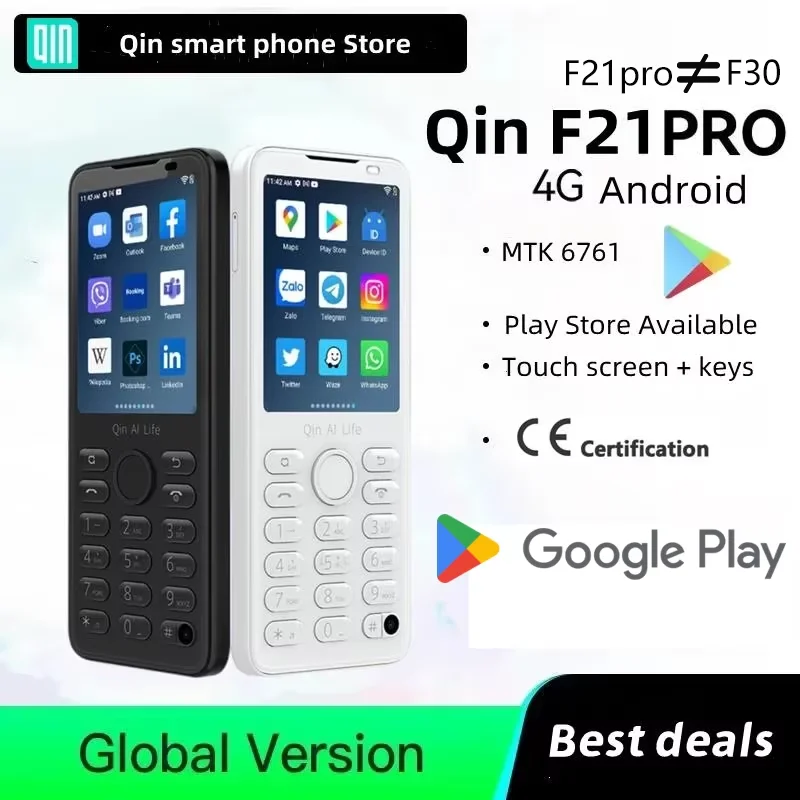 Фото Новый смарт-телефон Qin F21 Pro с сенсорным экраном, 2,8 дюйма, 3 ГБ + 32 ГБ/4 ГБ, 64 ГБ, Bluetooth 5,0 №1