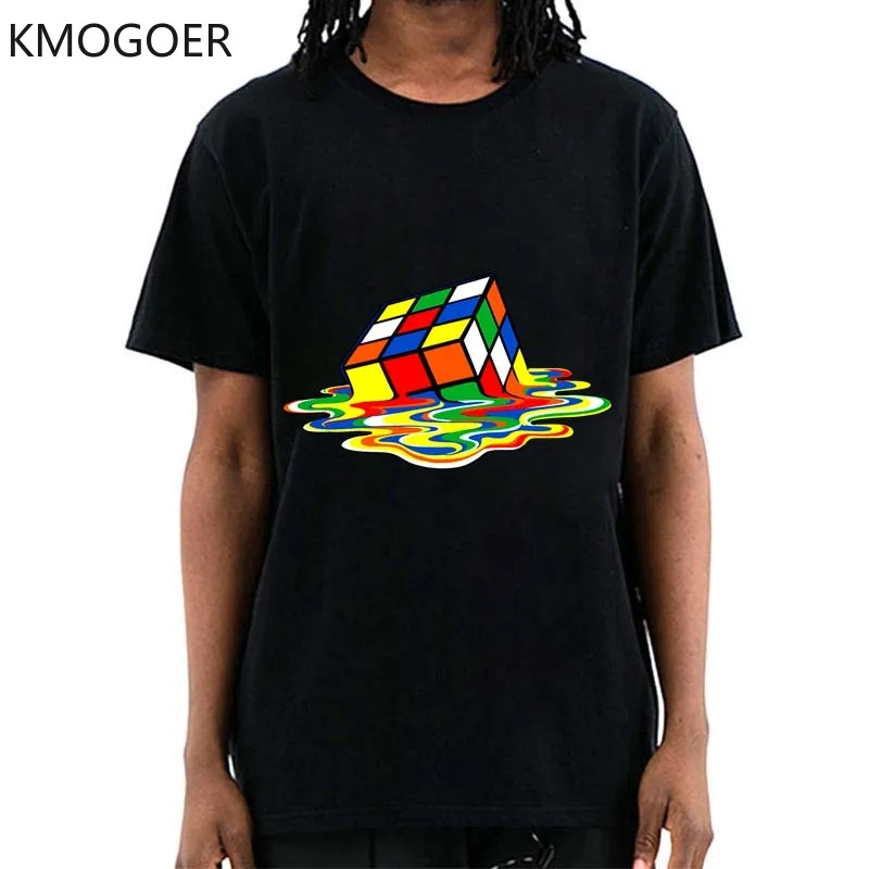 

Magic Square Trendy Print Men's High Quality 100% Cotton T-Shirt Short Sleeve Crew Neck Oversized Casual Hip Hop T Shirt Top