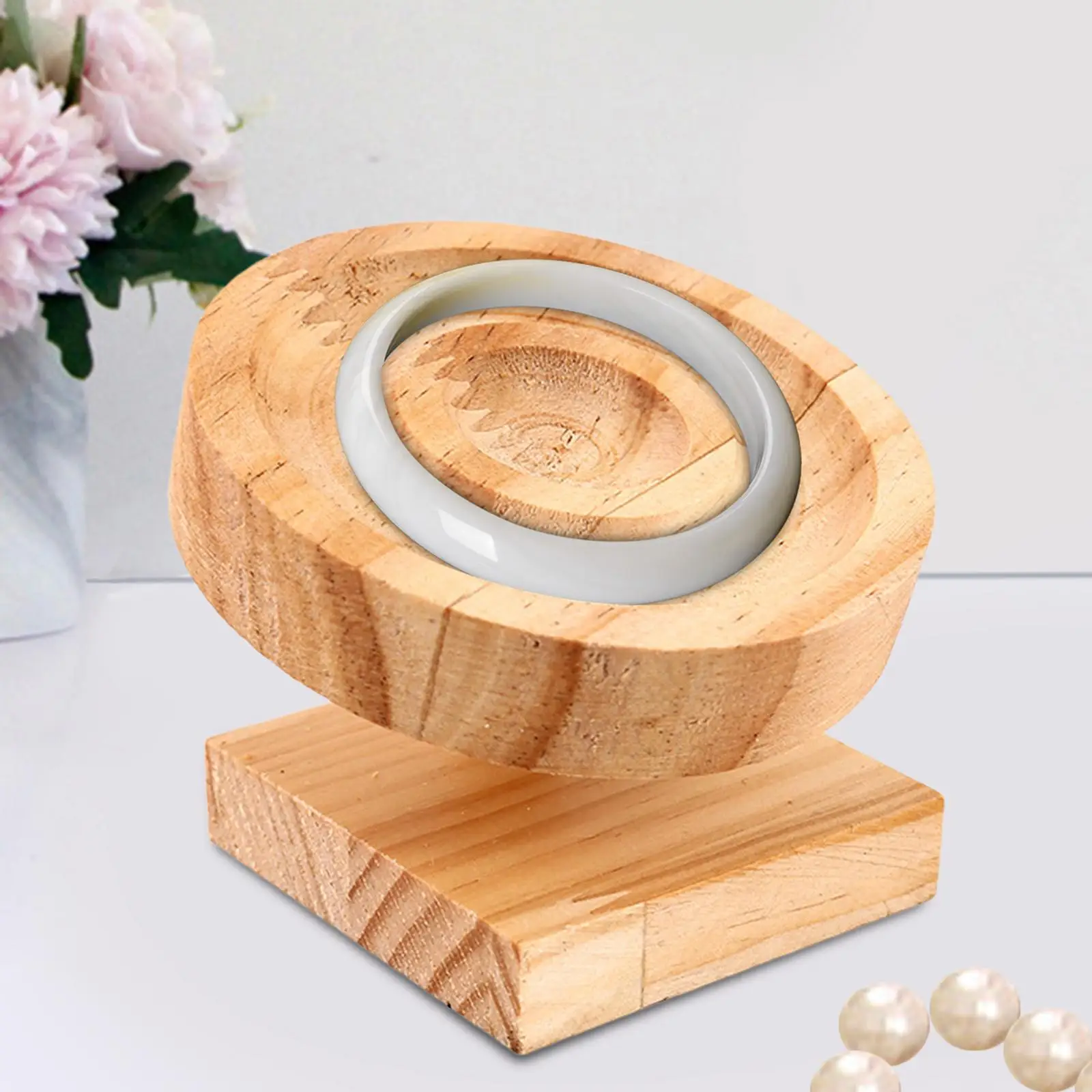 

Round Bracelet Bangle Display Tray Stand Birthday Gift Holder Jewelry Storage Organizer for Store Dresser Retail Show Shop