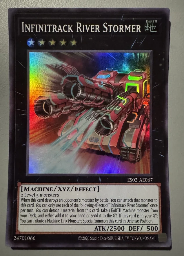 Карта Yugioh KONAMI Duel Monsters ES02-AE067 Infinitrack River Stormer, суперредкая, азиатская английская коллекция, в идеальном состоянии (art.: 3920dbbbd200e) - 3920dbbbd200e