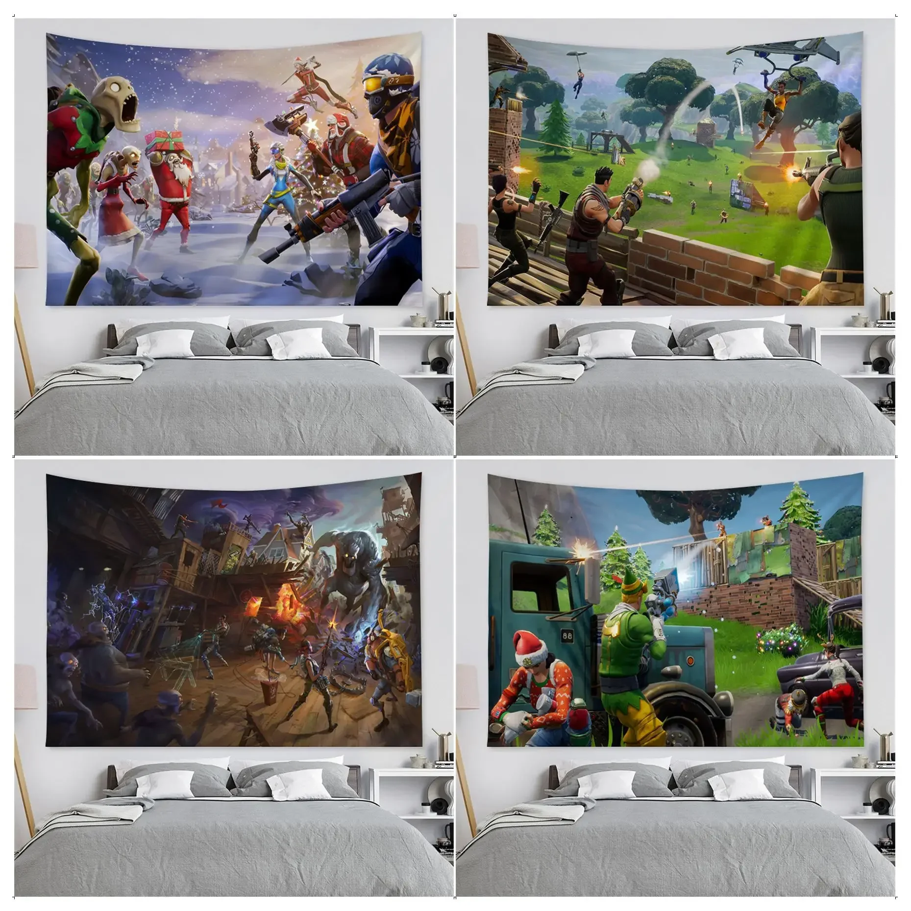 Фото Гобелен с изображением биты F-Fortnites, художественная печать, индийский Будда, украшение на стену, колдовство, богемный домашний декор №1