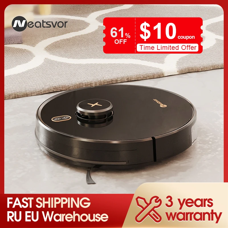 

NEATSVOR X600 Pro Laser Navigation Robot Vacuum Cleaner 6000PA Strong Suction Map Management Sweep Floor And Wipe Floor in One