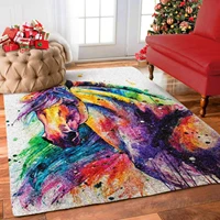 horse rectangle rug 3d all over printed rug non slip mat dining room living room soft bedroom carpet 02