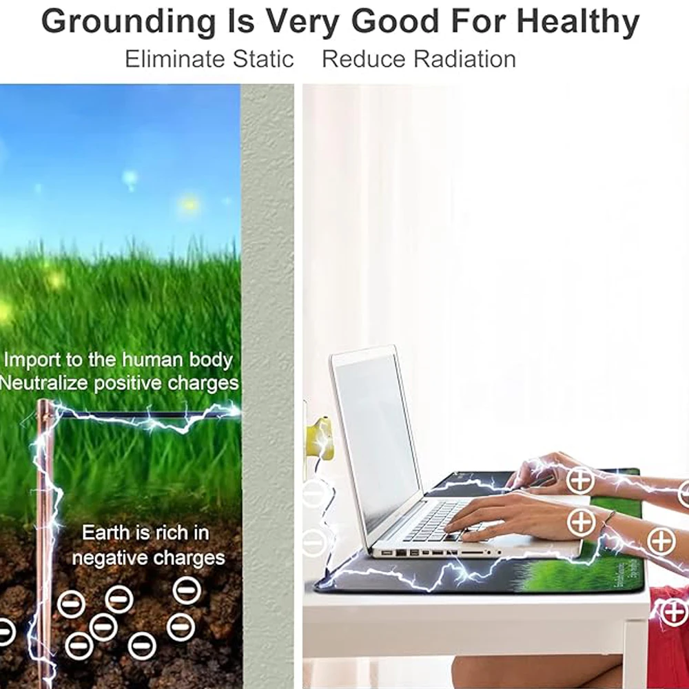 Защитный коврик для стола офисного большой и проводящий мыши 26*68 см