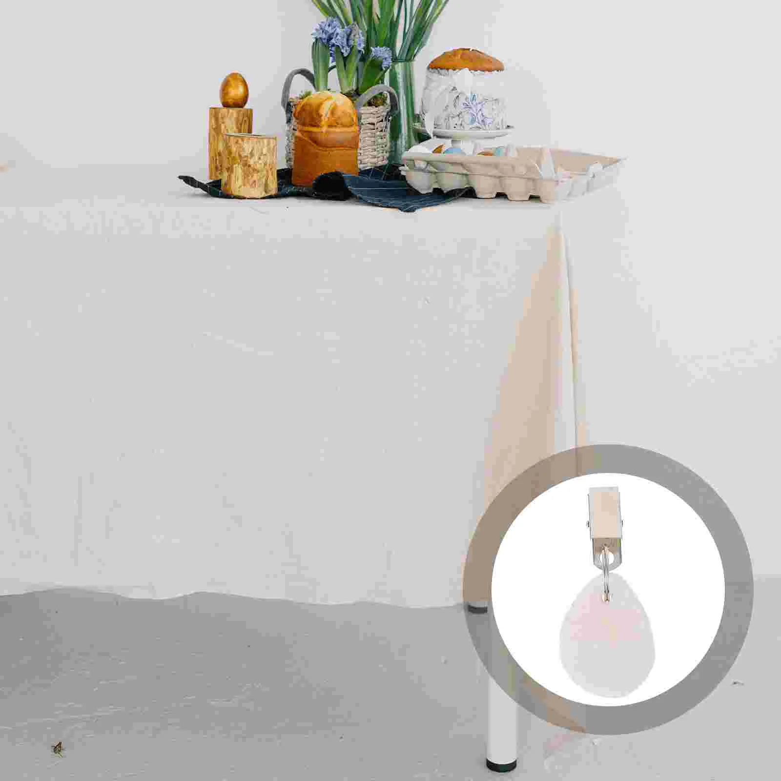 

4 Pcs Tablecloth Pendant Outdoor Decor Dinner Tablecloth Clip Decorate Table Weights Hangers Iron Tablecloth Weight