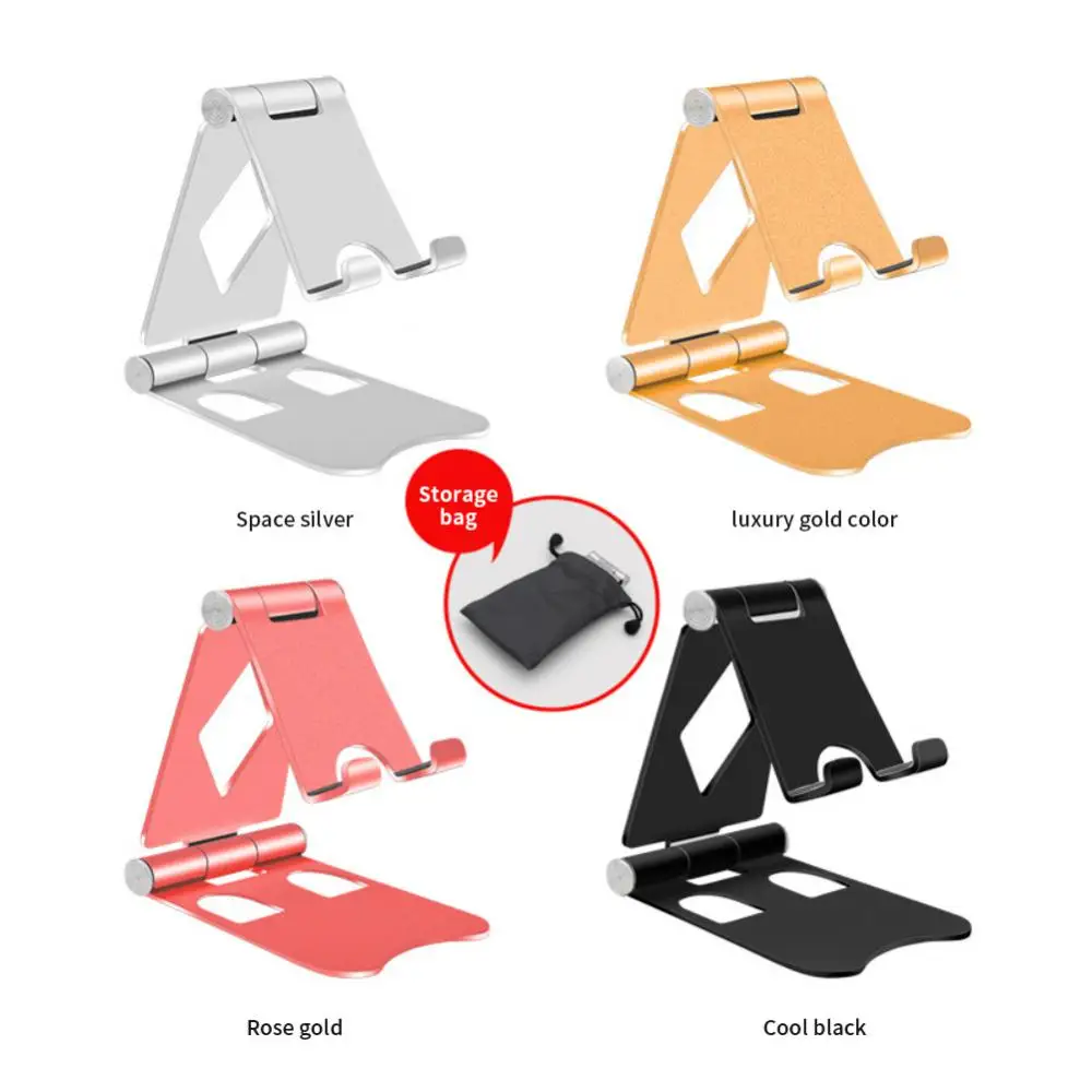 

Aluminum Alloy Mobile Phone Desktop Bracket Folding Bracket Metal Desktop Bracket Adjustable Tablet Bracket For IPhone IPad