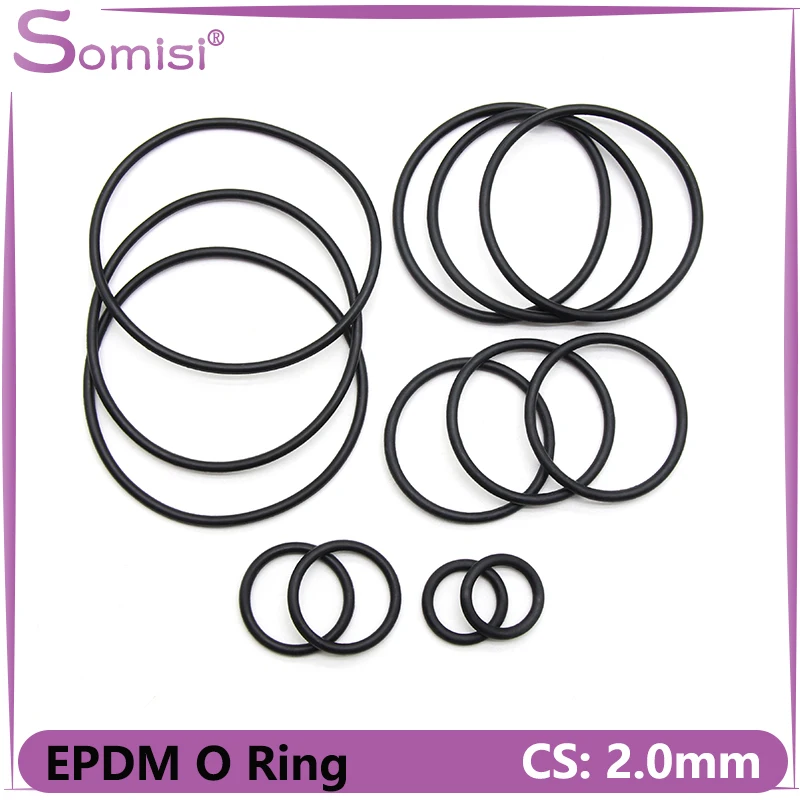 10/50 шт. уплотнительное кольцо из EPDM черное CS 2 мм наружный диаметр 5 ~ 100 устойчивое