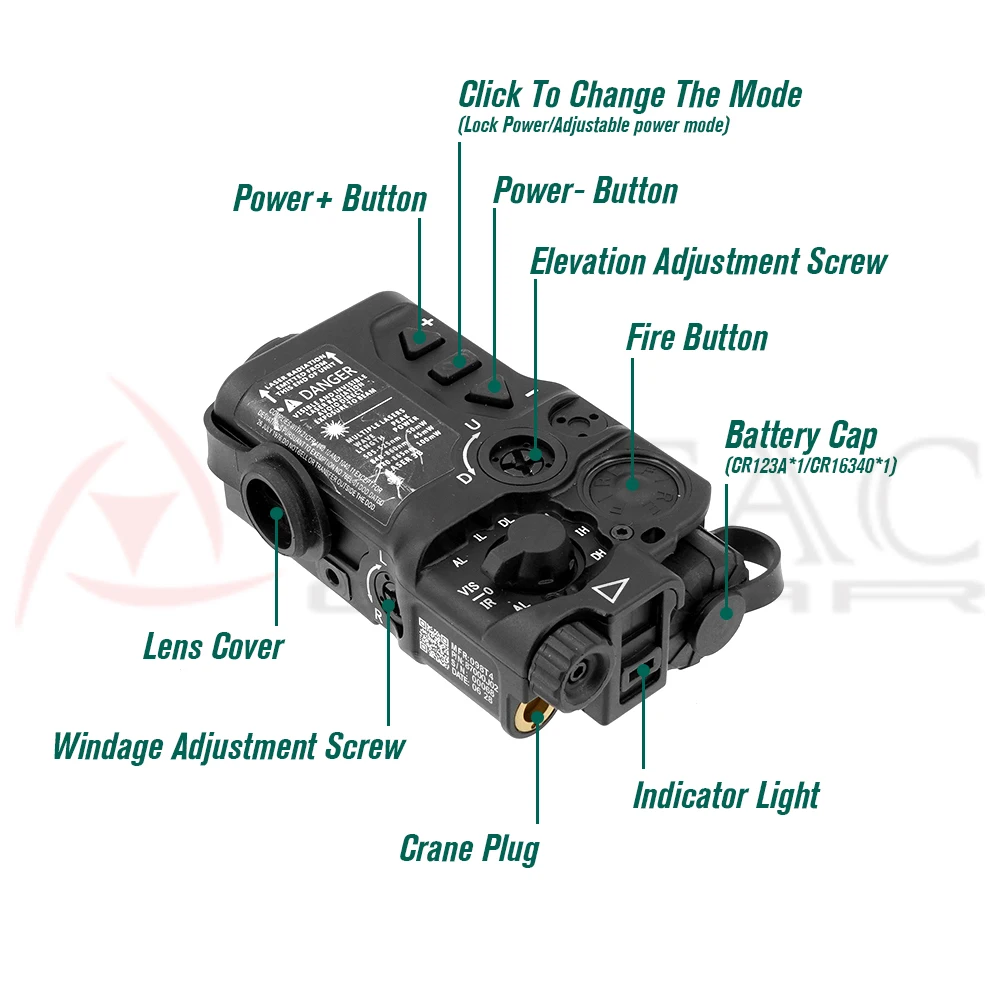 SOTAC Raid-X ИК-лазерное устройство красный зеленый точечный прицел высокая мощность