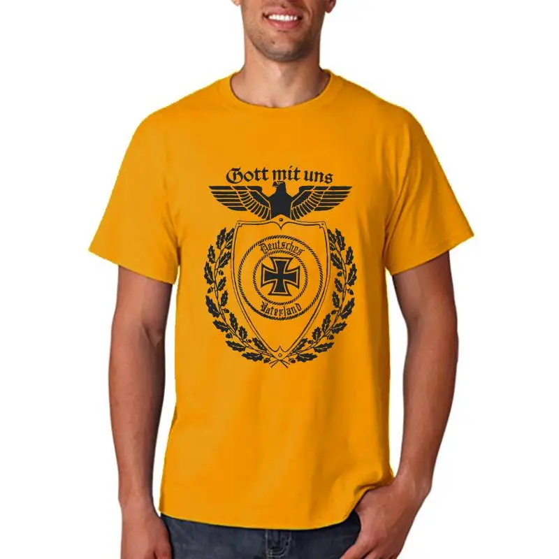 

T Shirts Fashion 2022 T-Shirt Germany Iron cross God with Us German Reich