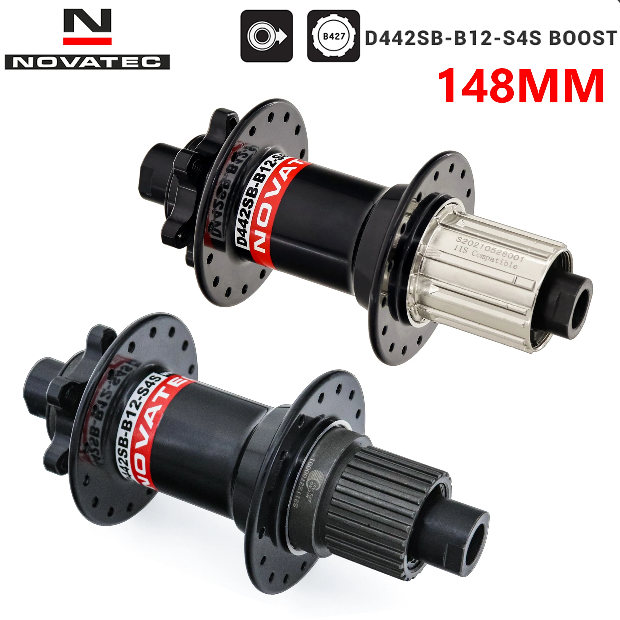 Novatec D442SB-B12 Boost 148 мм x 12 сквозная ось 142x12 32-отверстие 6-болтовая