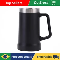 709ml 304 steel stainless steel beer cup double layer insulation thermal mug