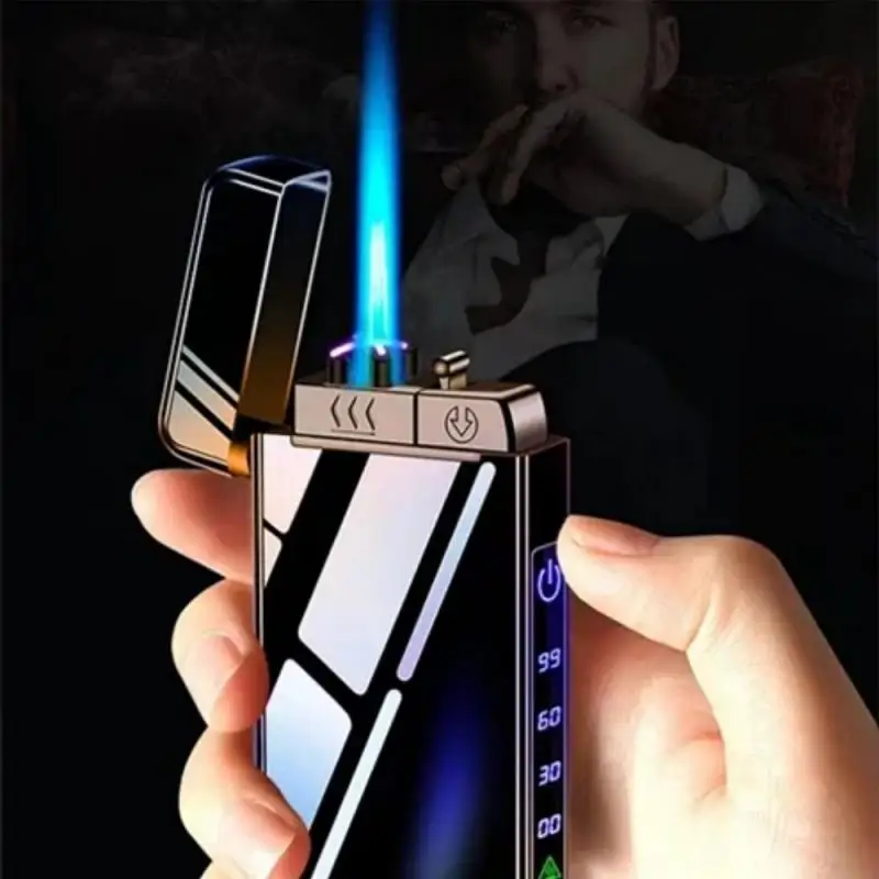 Металлическая электрическая Ветроустойчивая USB-зажигалка газовая Бутановая