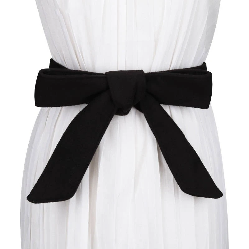 Шерстяной плащ-тренч с поясом и декоративным широким галстуком из искусственной шерсти для мужчин и женщин с двусторонними аксессуарами.