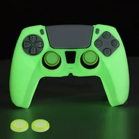 %c2%a0for ps5%c2%a0controller%c2%a0glowing silicone case rubber cover shell for ps5 gamepad joystick for ps5 accessories thumbstick grip caps