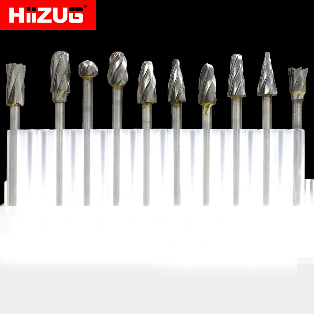 10 шт. 3 мм хвостовик вращающийся напильник твердосплавный набор заусенцев
