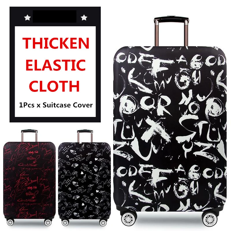 

23-26inch Thicken Elastic Suitcase Cover Washable Personality Luggage Protective Sleeve Travel Trolley Accessories Supplies Gear